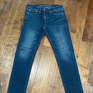 American Eagle Outfitters Men's Dark Blue Slim Jeans